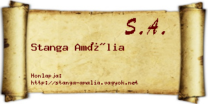 Stanga Amália névjegykártya